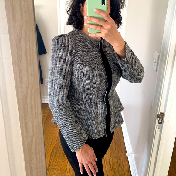 Halogen Peplum Tweed Blazer - Picture 1 of 7